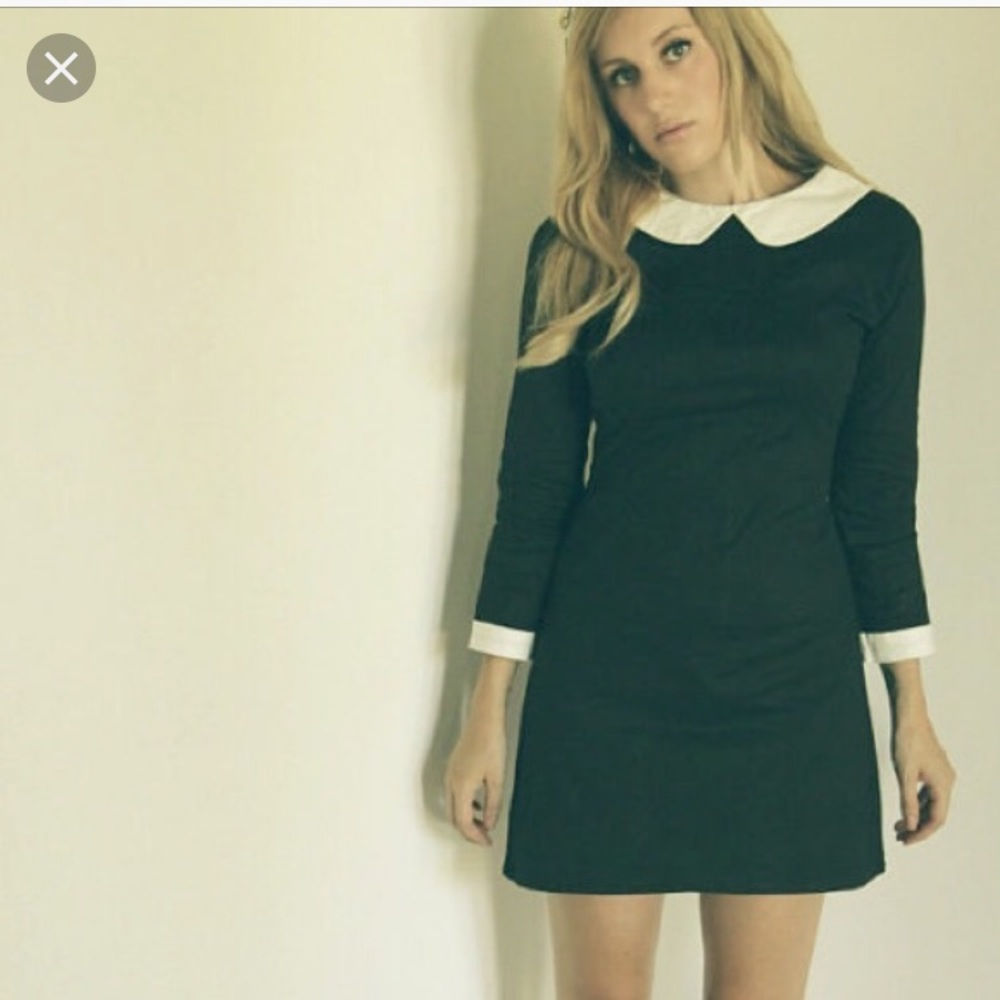 Frenchie York Mod Retro Peter Pan collar dress